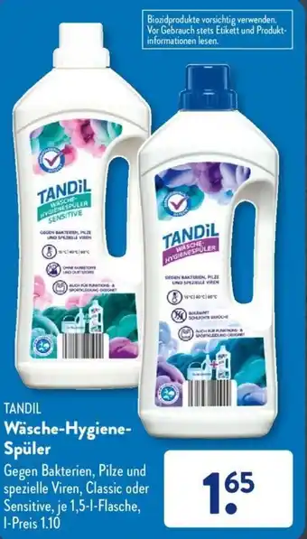 Aldi Süd Tandil Wäsche Hygiene Spüler 1,5 l Flasche Angebot