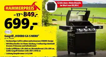 Hagebau Rösle Gasgrill ,,Videro G4-S Nero'' Angebot