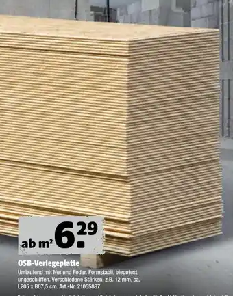 Hagebau OSB-Verlegeplatte Angebot