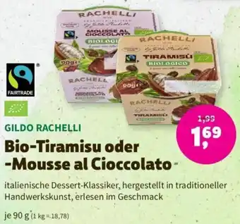 Denns BioMarkt Gildo Rachelli Bio Tiramisu oder Mousse al Cioccolato 90 g Angebot