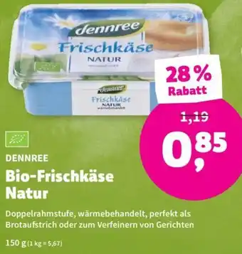 Denns BioMarkt Dennree Bio Frischkäse Natur 150 g Angebot