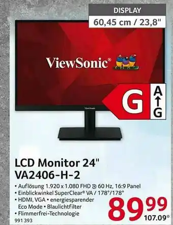 Selgros Viewsonic Lcd Monitor 24 Angebot