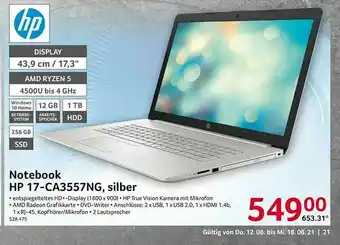 Selgros Notebook Hp 17-ca3557ng Silber Angebot