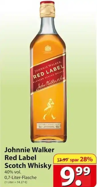 Famila Nord Ost Johnnie Walker Red Label Scotch Whisky 0,7 Liter Flasche Angebot