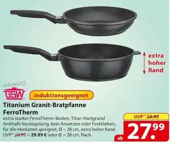 Famila Nord Ost GSW Titanium Granit Bratpfanne FerroTherm Angebot