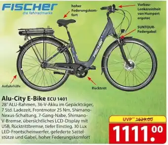 Famila Nord Ost Fischer Alu City E-Bike ECU 1401 Angebot