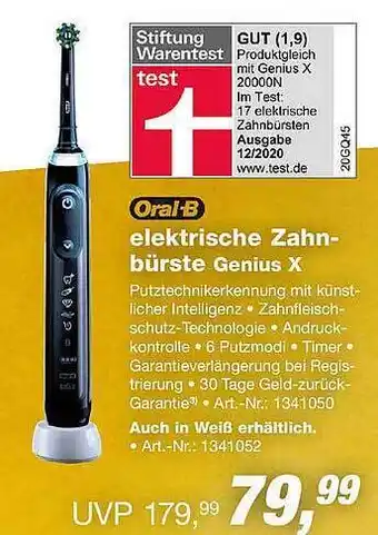 EP Oral-b elektrische zahnbürste genius x Angebot