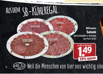 Wasgau Wiltmann Salami Angebot