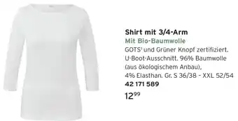 Tchibo Shirt mit 3/4 Arm Angebot