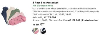 Tchibo 5 Paar Sneakersocken Angebot