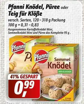 Simmel Pfanni Knödel, Püree Oder Teig Für Klöße Angebot