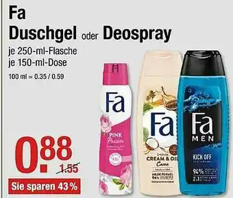 V Markt Fa Duschgel Oder Deospray Angebot