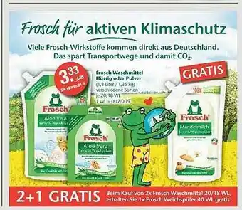 V Markt Frosch Waschmittel Flüssig Oder Pulver Angebot