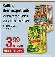 V Markt Salitos Biermixgetränk Angebot