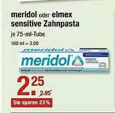 V Markt Meridol Oder Elmex Sensitive Zahnpasta Angebot