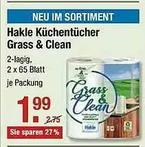 V Markt Hakle Küchentücher Grass & Clean Angebot