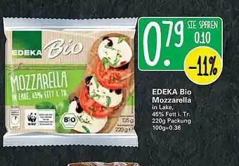 WEZ Edeka Bio Mozzarella Angebot