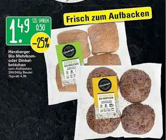 WEZ Herzberger Bio Mehrkorn- Oder Dinkelbrötchen Angebot