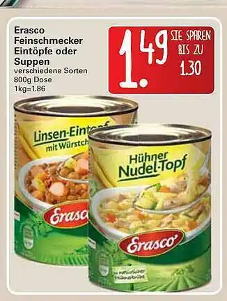 WEZ Erasco Feinschmecker Eintöpfe Oder Suppen Angebot