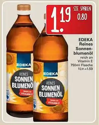 WEZ Edeka Reines Sonnenblumenöl Angebot