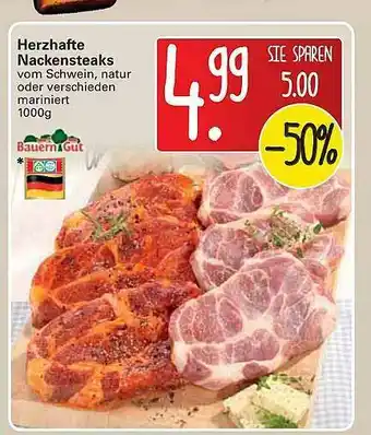 WEZ Bauern Gut Herzhafte Nackensteaks Angebot