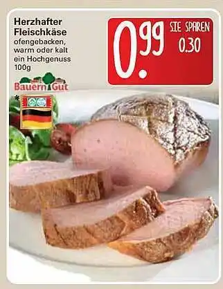 WEZ Bauern Herzhafer Fleischkäse Angebot