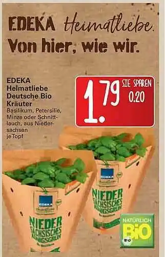 WEZ Edeka Heimatliebe Deutsche Bio Kräuter Angebot