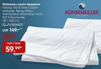 Galeria Künsemüller Wildseiden Leicht Steppbett Angebot