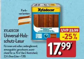 Aldi Nord Xyladecor universal-holz schutz-lasur Angebot