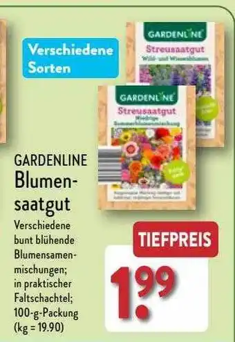 Aldi Nord Gardenline blumen saatgut Angebot