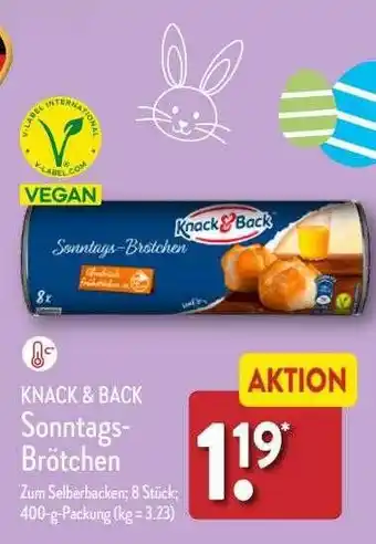 Aldi Nord Knack & back sonntags-brötchen Angebot