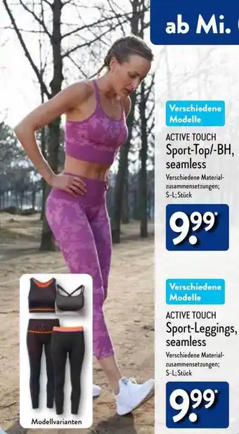 Aldi Nord Active touch sport-top -bh, seamless oder sport-leggings Angebot