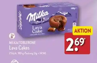 Aldi Nord Milka & toblerone lava cakes Angebot