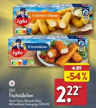 Aldi Nord Iglo fischstäbchen Angebot