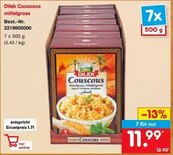 Netto Marken-Discount Dilek Couscous mittelgross 7x 500 g Angebot