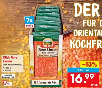 Netto Marken-Discount Dilek Rote Linsen 7 x 500 g Angebot