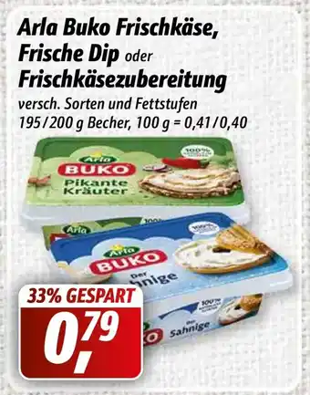 Simmel Arla Buko Frischkäse, Frische Dip oder Frischkäsezubereitung 195/200g Becher Angebot