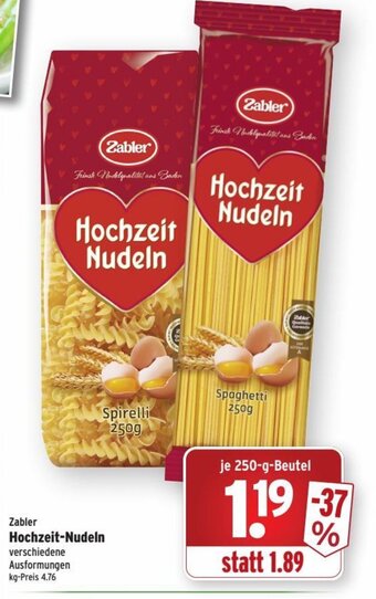 Wasgau Zabler hochzeit-nudeln Angebot