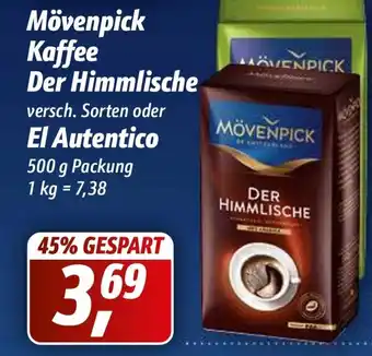 Simmel Mövenpick Kaffee der Himmlische, oder El Autentico 500g Angebot