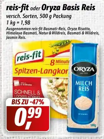 Simmel Reis Fit oder Oryza Basis Reis 500g Angebot