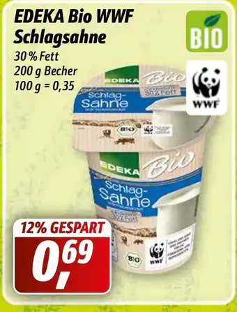 Simmel Edeka Bio WWF Schlagsahne 200g Becher Angebot