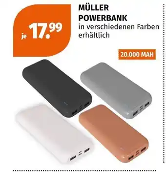 Müller Muller Powerbank 20.000MaH Angebot