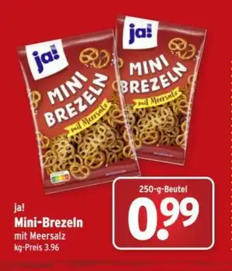 Wasgau Ja! mini-brezeln mit meersalz 250-G Angebot