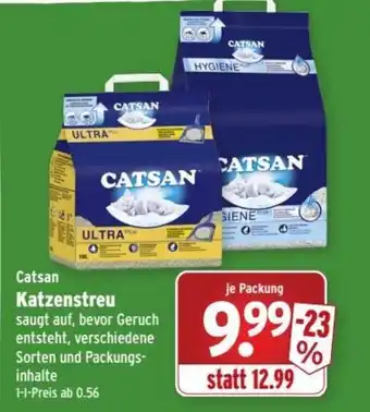 Wasgau Catsan katzenstreu Angebot