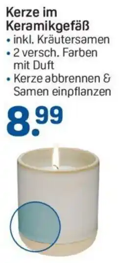 Rossmann Kerze im Keramikgefäß Angebot