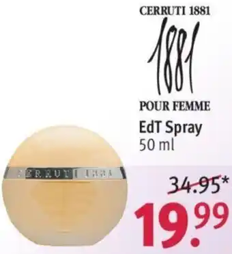 Rossmann Cerruti 1881 Pour Femme EdT Spray 50 ml Angebot