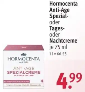 Rossmann Hormocenta Anti-Age Spezial oder Tages oder Nachtcreme 75 ml Angebot