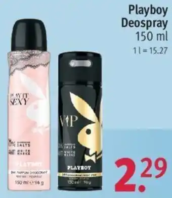 Rossmann Playboy Deospray 150 ml Angebot