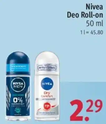 Rossmann Nivea Deo Roll-on 50 ml Angebot