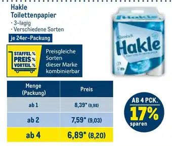 METRO Hakle Feuchte Toilettenpapier 24 Rollen Angebot